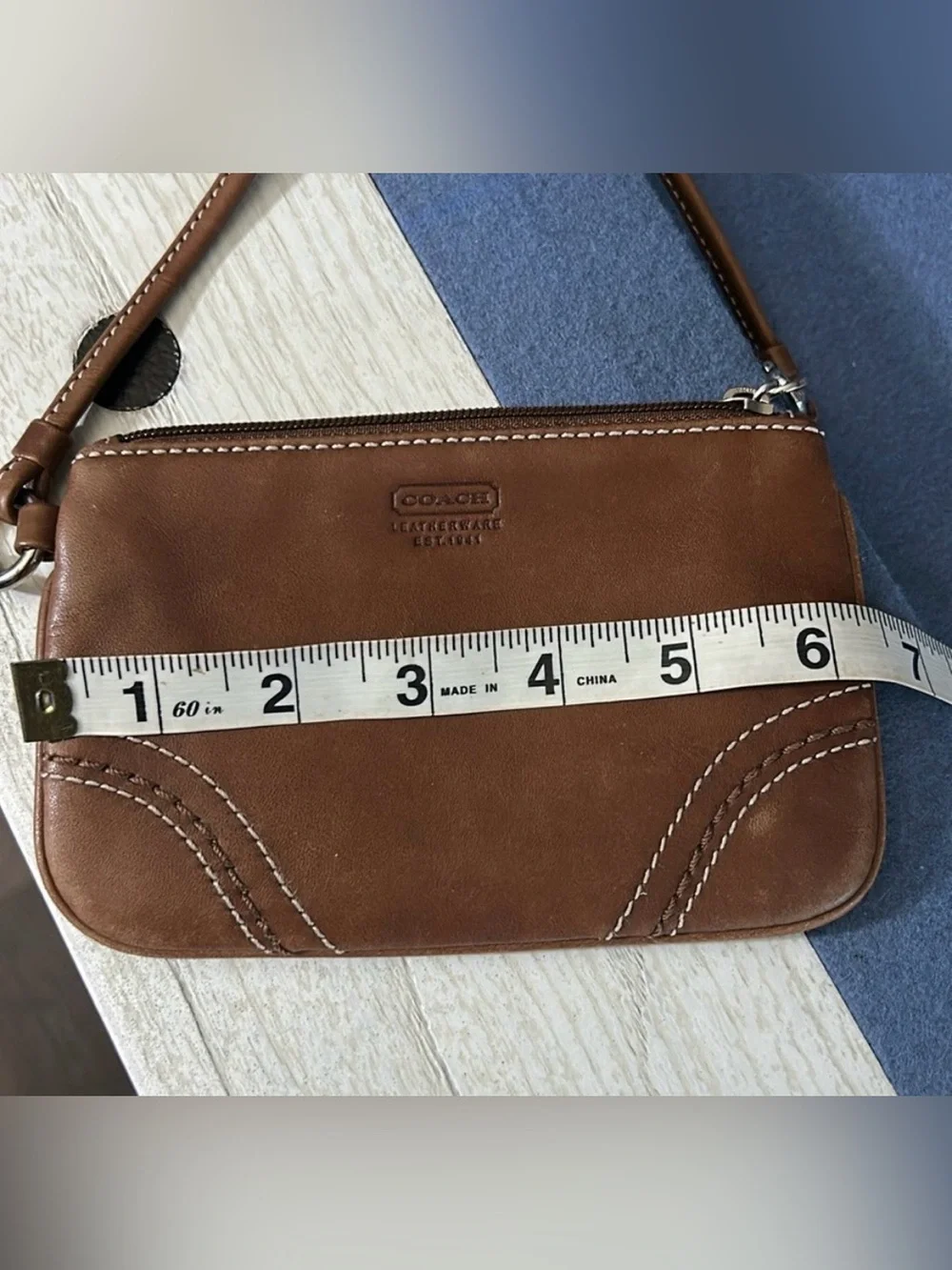 Coach leather wristlet